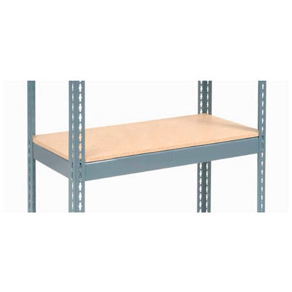Boltless Shelf, 48 in W, 12 D, Gray